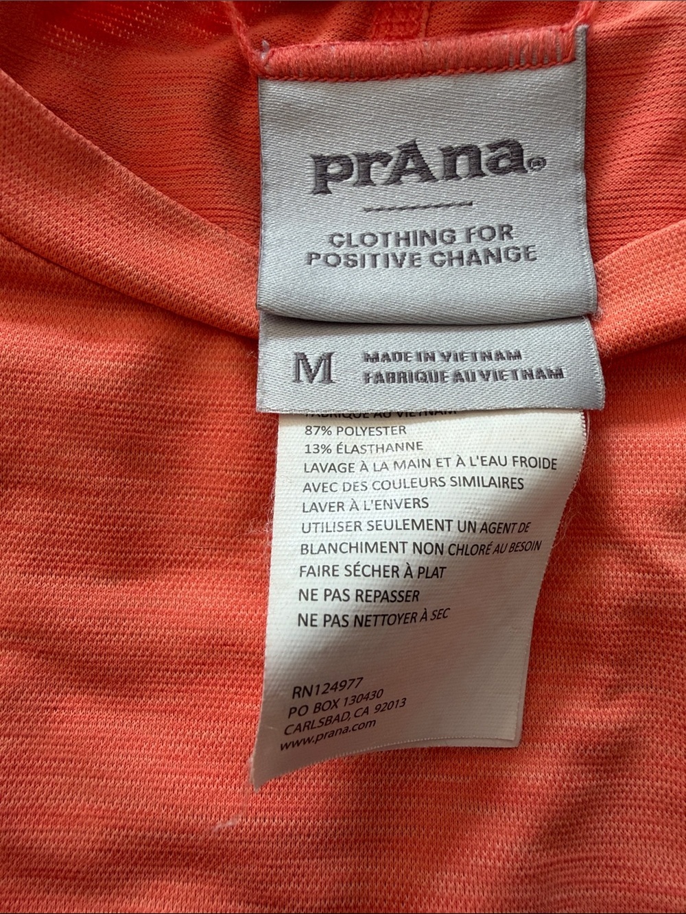 prAna Coral Heather Performance Top M | Thumbholes Running Hiking Activewear - Picture 2 of 6
